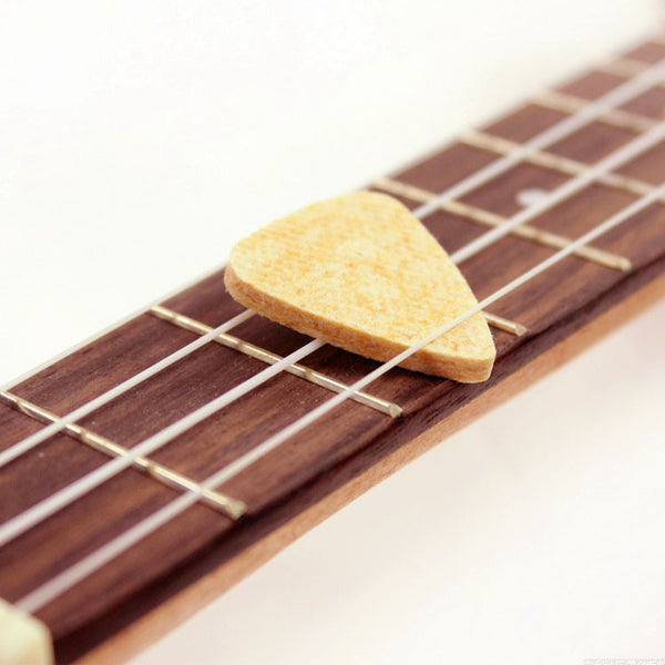 BSL Goat Wool Felt Ukulele Wool Picks for Ukulele Mandolin Hawaii Guitar Plectrums - Brown