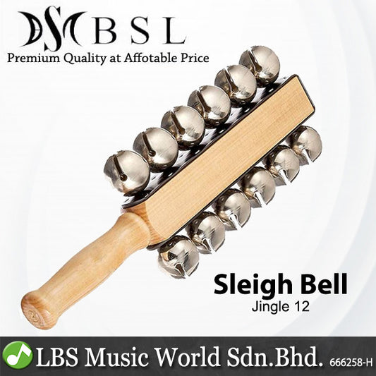 BSL 25 Jingle Sleigh Bell with Wooden Handle For Latin Percussion (SB5434 SB5435)