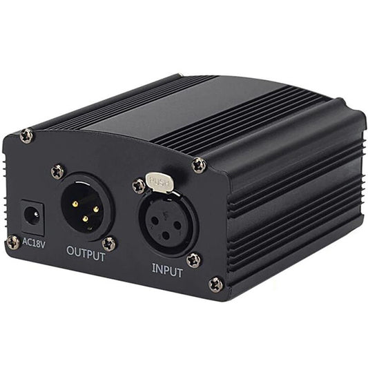 BSL 48V Phantom Power Supply with 220V EU Plug for Condenser Microphone and 1 Meter Mic Cable (48 Volt)