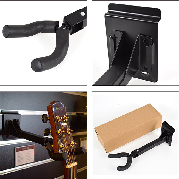 BSL J-11 Guitar Wall Holder Hook Hanger Bracket Mount for Steel Wall Slot or Concrete Wall (J11)