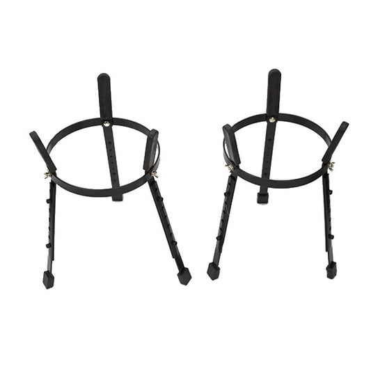 BSL Adjustable Conga Stand Pairs Universal Black Metal Barrel Basket