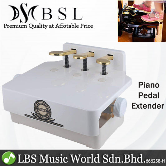 BSL Punk Height Adjustable Piano Foot Pedal Extender Bench For Kid (Black or White)