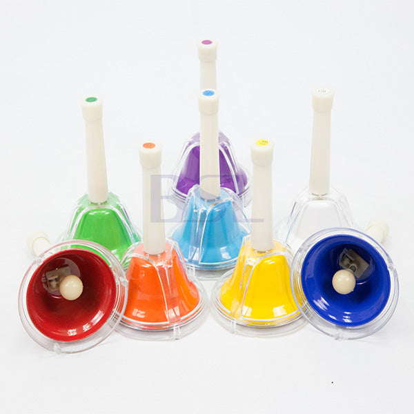 BSL Hand Bells 8 Note Metal Colour Hand Bells C Major