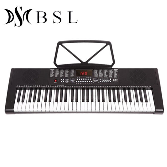 BSL M-1 61 Key Self Learning Portable Keyboard Organ Electronic Music Digital Piano with Stand (M1)