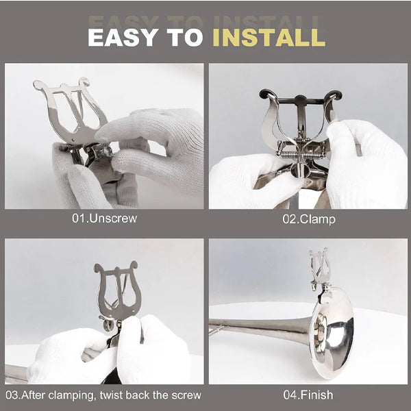BSL M122 Metal Marching Clip Sheet Holder Trombone Lyre
