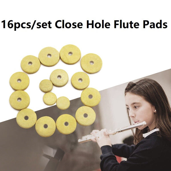 BSL Flute Pads Set 16 Pieces Soft Pad Replacement Set for Flute