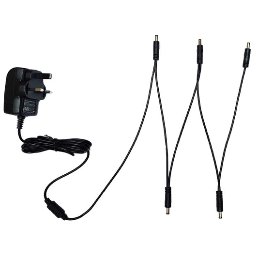 BSL 5 Way Daisy 9V Power Supply with Adaptor for Guitar Effects Pedal
