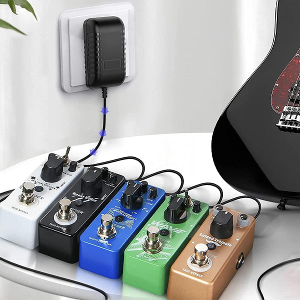 BSL 5 Way Daisy 9V Power Supply with Adaptor for Guitar Effects Pedal