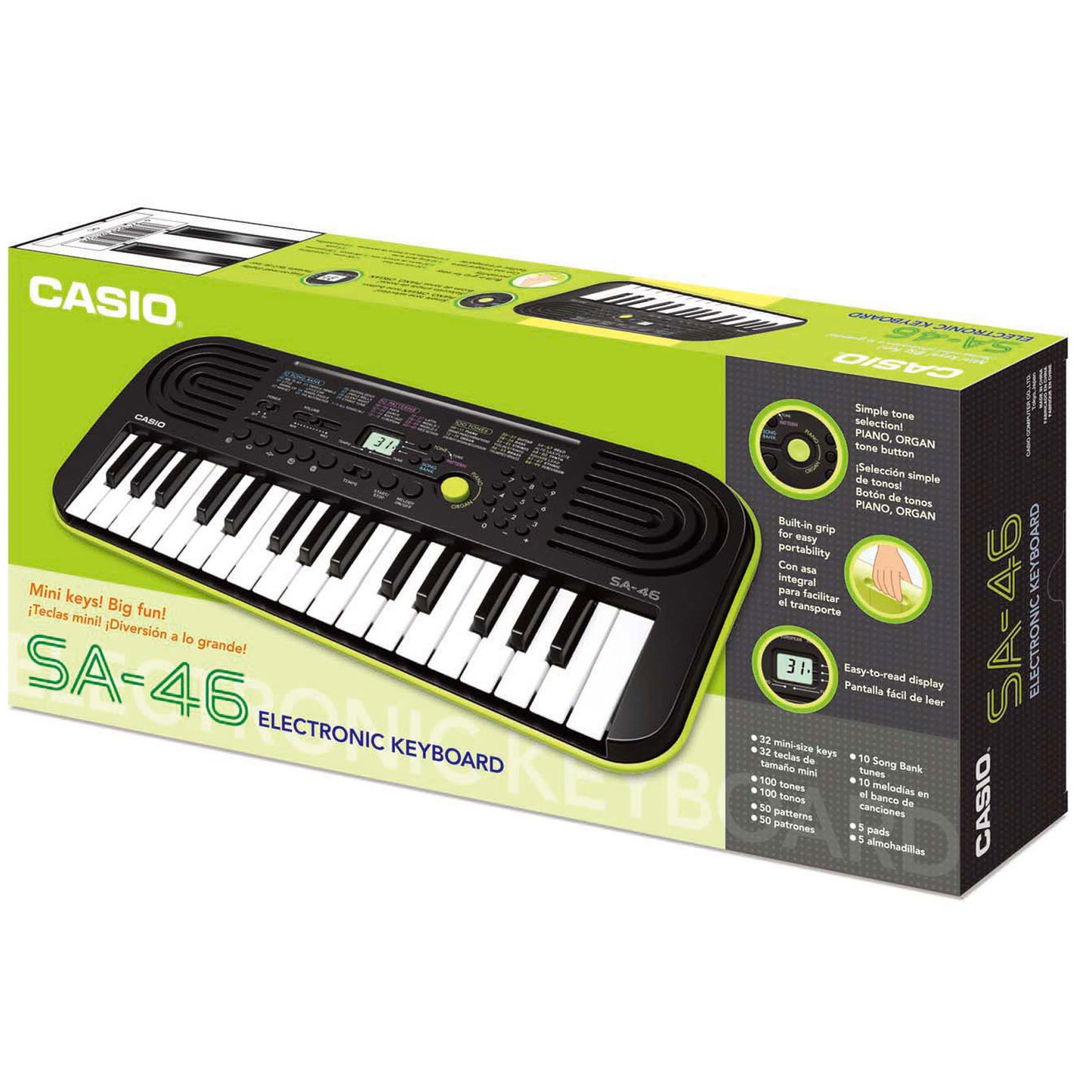 Casio SA-46 32 Key Mini Portable Music Keyboard Electronic Piano With Bag (SA46 SA 46)