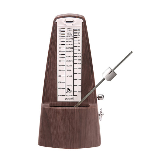 Cherub WSM-330 Analog Metronome Mechanical Timer Rhythm Walnut Wood Grain For Piano Violin Guitar Drum (WSM330)
