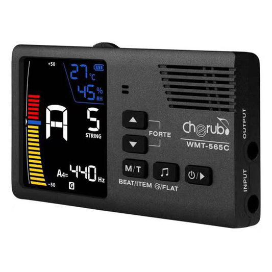 Cherub WMT-565C 5 in 1 LCD Metronome Chromatic Tuner with USB Rechargeable and Thermometer(WMT 565C WMT565C WCP55 WCP 55)