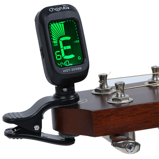 Cherub WST-2058 Digital Tuner for Chromatic Bass Guitar Violin Ukulele Tuning Clip-on (WST2058 WST 2058)