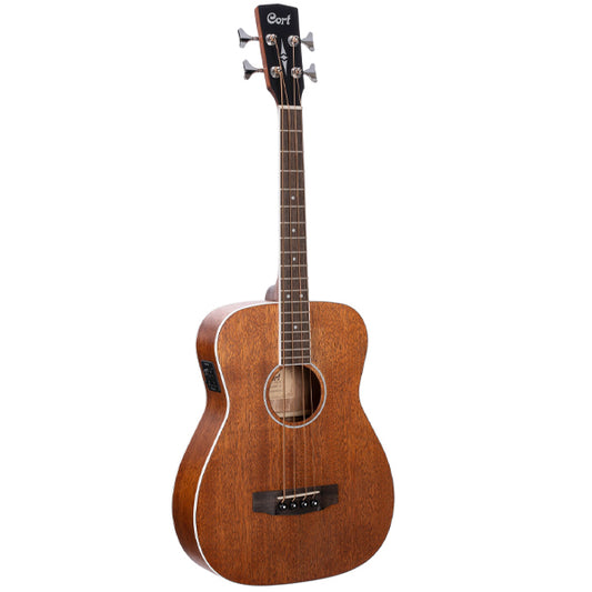 Cort AB590MF-OP 4-string Concert Mahogany Acoustic Bass Guitar With Bag Open Pore (AB590MF)