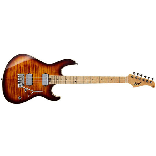 Cort G290 FAT Swamp Ash Body Birdseye Maple Fretboard Electric Guitar With Bag - Antique Violin Burst (G 290 AVB)