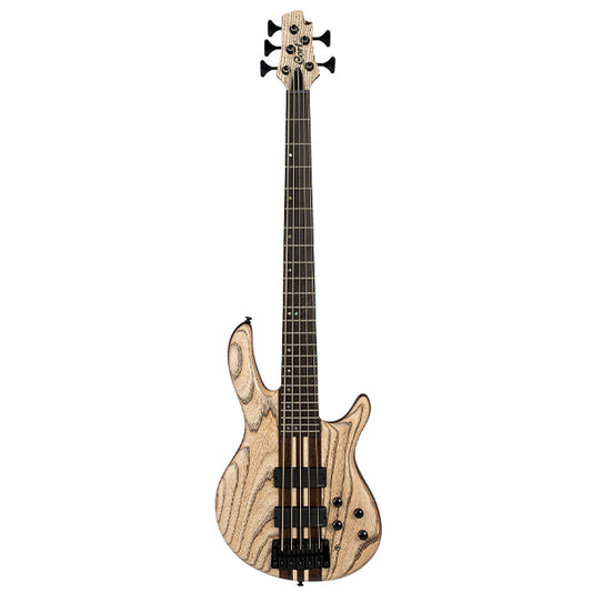 Cort A5 Ultra Ash 5 String Electric Bass Guitar Ash Top on Mahogany - Etched Natural Black