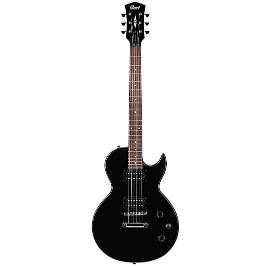 Cort CR50 Classic Rock Electric Guitar Jatoba Fretboard and HH Pickup with Bag - Black (CR 50)