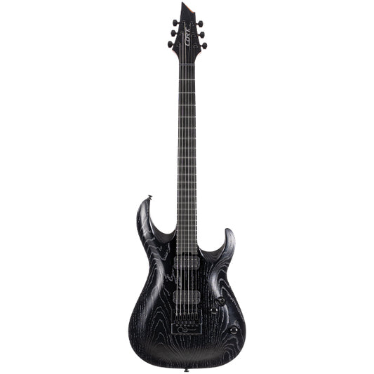 Cort KX700 EverTune Electric Guitar Ash Top and Seymour Duncan HH Pickup With Bag - Open Pore Black (KX700EV)