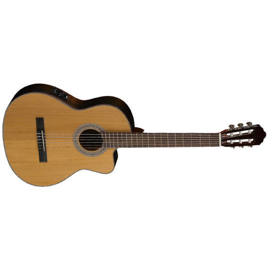 Cort AC250CF Solid Cedar Top Classical Guitar With Bag and Fishman Pickup - Natural (AC250 CF)