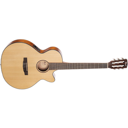 Cort CEC3 SFX Body Solid Spruce Top Classical Guitar With Bag and Pickup - Natural Satin