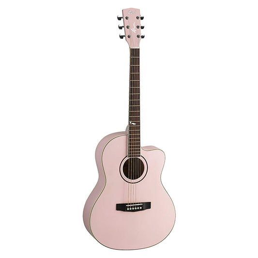 Cort JADE2 Classic Body Solid Spruce Top Acoustic Guitar with Bag - Pale Pink Metalic (JADE 2)