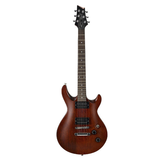 Cort M200 Double Cutaway Mahogany Powersound HH Pickup Walnut Satin Electric Guitar (M 200)