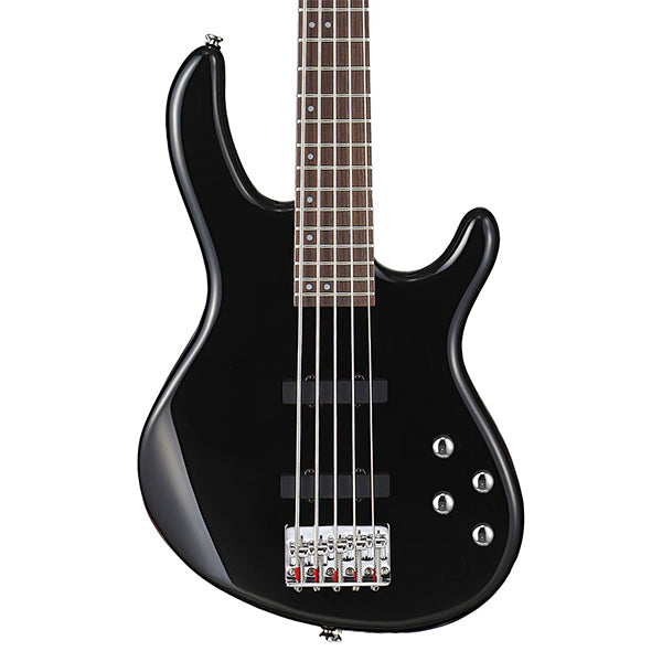 Cort Action Bass V Plus 5 String Double Cutaway Bolt On Poplar Black Electric Bass Guitar