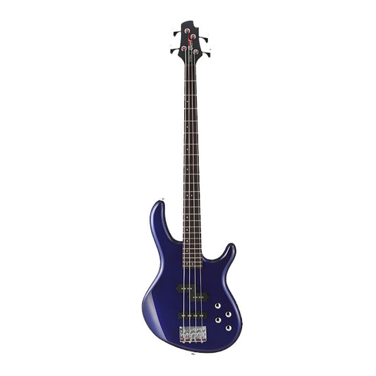 Cort Action Bass Plus 4 String Double Cutaway Bolt On Poplar Blue Metallic Electric Bass Guitar