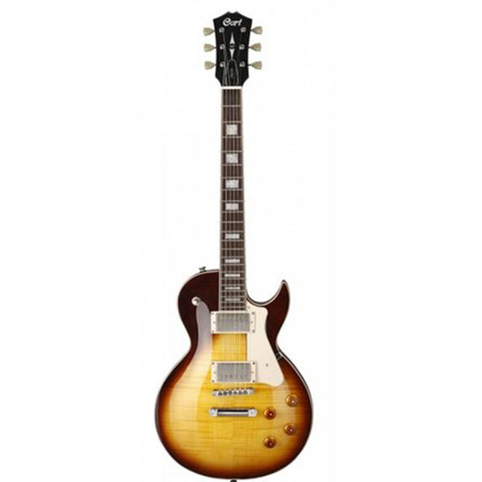 Cort CR250 Cutaway Mahogany Maple Top HH Pickup Vintage Burst Electric Guitar (CR 250)