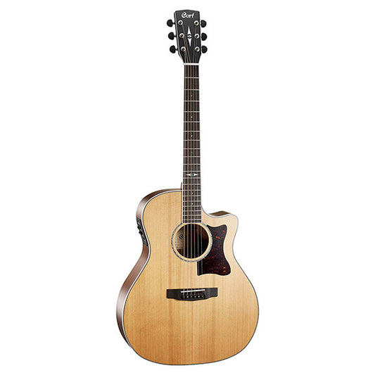 Cort GA5F-BW Grand Auditorium Solid Cedar Top Acoustic Guitar with Pickup (GA5FBW GA5F BW)