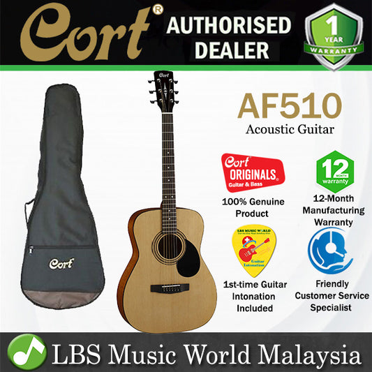Cort AF510 Concert Spruce Top Acoustic Guitar With Merbau fingerboard - Open Pore (AF 510)