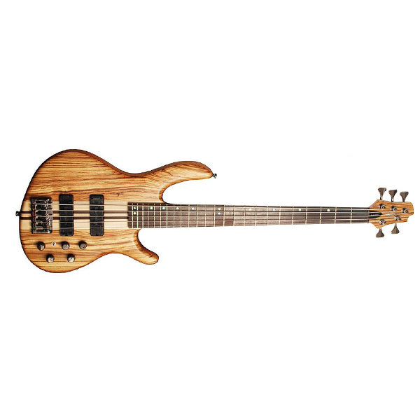 Cort A5 Custom Z 5 String Double Cutaway Zebrawood Top Electric Bass Guitar