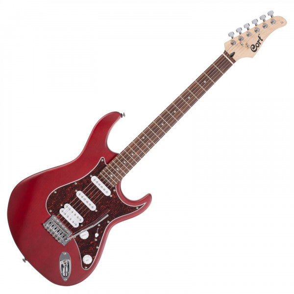 Cort G110 Double Cutaway Poplar Humbucker 2 Single Coil Pickup Electric Guitar - Open Pore Black Cherry (G 110 OPBC)
