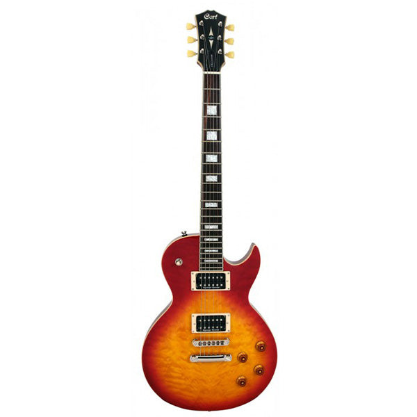 Cort CR Custom Cutaway Mahogany Duncan HH Pickup Cherry Red Sunburst Electric Guitar (CRCustom)
