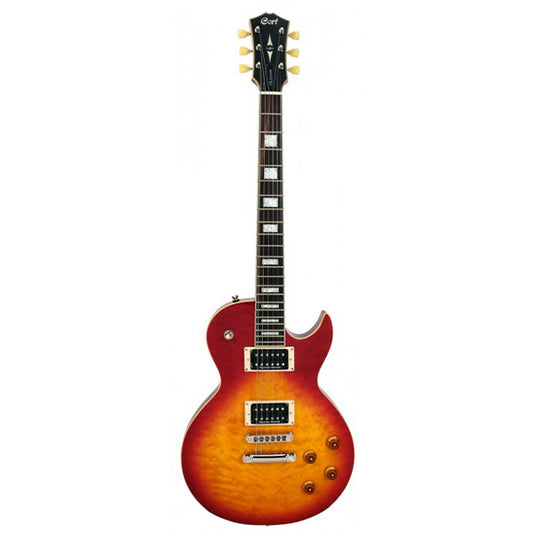 Cort CR Custom Cutaway Mahogany Duncan HH Pickup Cherry Red Sunburst Electric Guitar (CRCustom)