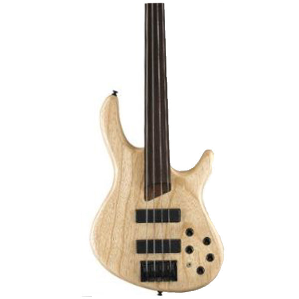 Cort B4 4 String Double Cutaway Bolt On Swamp Ash Open Pore Natural Electric Bass Guitar