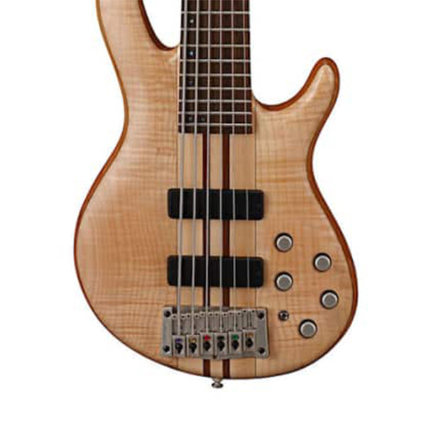 Cort A6 Plus FMMH 6 String Double Cutaway Neck Thru Maple Top Electric Bass Guitar