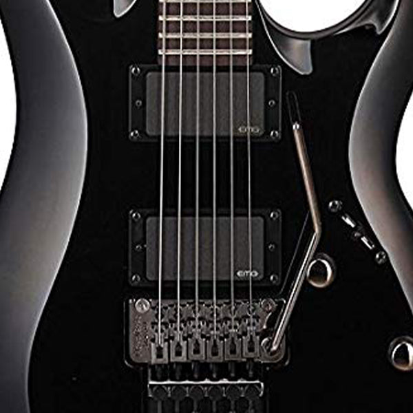 Cort EVL-X7-BK Double Cutaway Bolt On Mahogany Emg HH Pickup Electric Guitar Black (EVLX7 EVL X7)