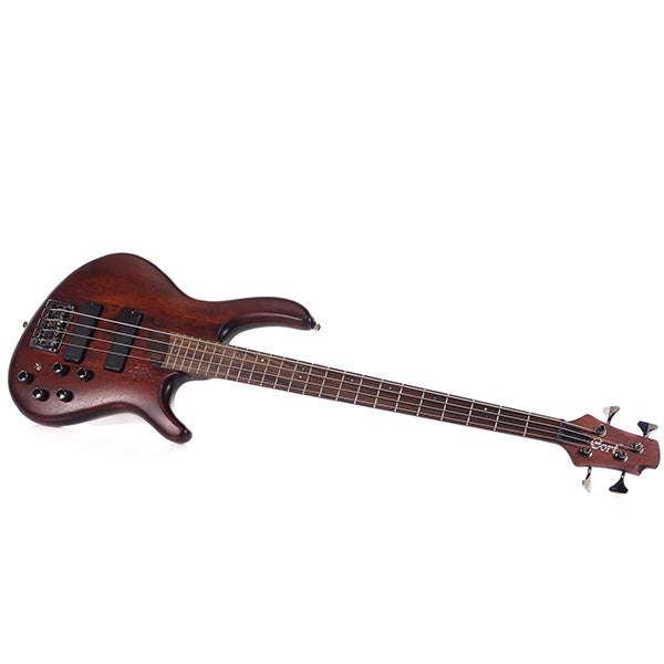 Cort B4 4 String Double Cutaway Bolt On Swamp Ash Open Pore Mahogany Electric Bass Guitar
