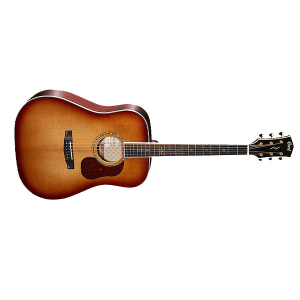 Cort Gold-D8 Dreadnought Torrefied Solid Sitka Spruce Acoustic Guitar with Bag Light Burst (Gold D8)