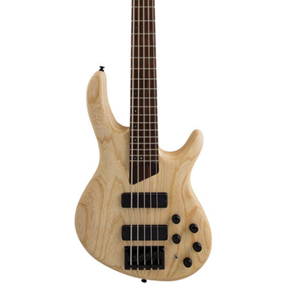 Cort B5 Plus AS 5 String Double Cutaway Bolt On Swamp Ash Open Pore Natural Electric Bass Guitar