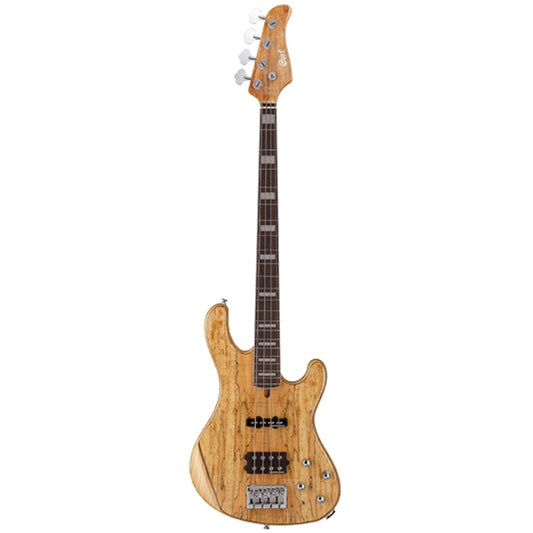 Cort GB5-Custom 5 String Bolt On Swamp Ash Spalted Maple Top Electric Bass Guitar with Case (GB5 Custom)