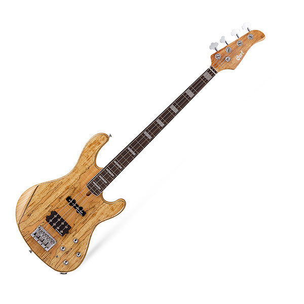Cort GB5-Custom 5 String Bolt On Swamp Ash Spalted Maple Top Electric Bass Guitar with Case (GB5 Custom)