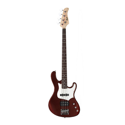 Cort GB34A 4 String Double Cutaway Bolt On Agathis Electric Bass Guitar Walnut Satin (GB34 A)