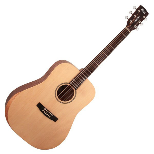 Cort Earth Bevel Cut Dreadnought Solid Sitka Spruce Top Acoustic Guitar with Bag (EarthBevelCut)