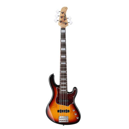 Cort GB34J 4 String Double Cutaway Bolt On Poplar Electric Bass Guitar 3 Tone Sunburst (GB34 J)