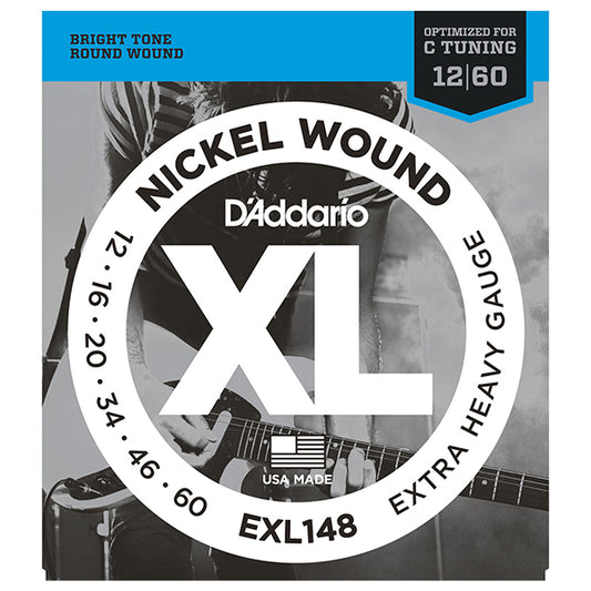 D'addario EXL148 Nickel Wound Extra Heavy 012-060 Electric String (EXL 148)