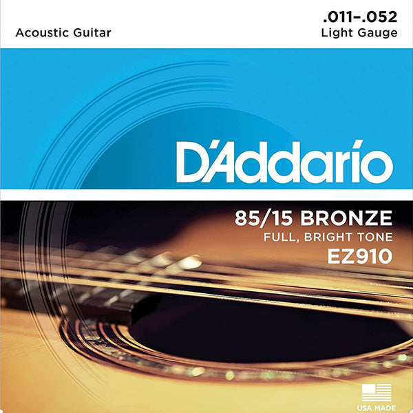 D'Addario Ultra Pack EZ910 EJ26 Acoustic Guitar String Daddario Custom Light (11-52)