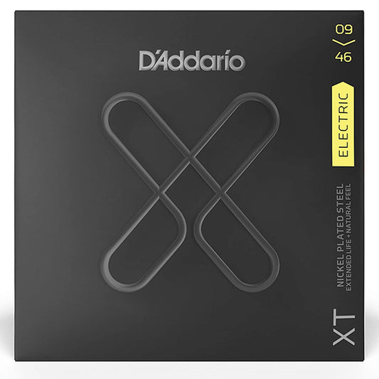 D'Addario XTE0946 XT Nickel Plated Steel Electric Guitar String Super Light Top Regular Bottom Daddario (9-46)