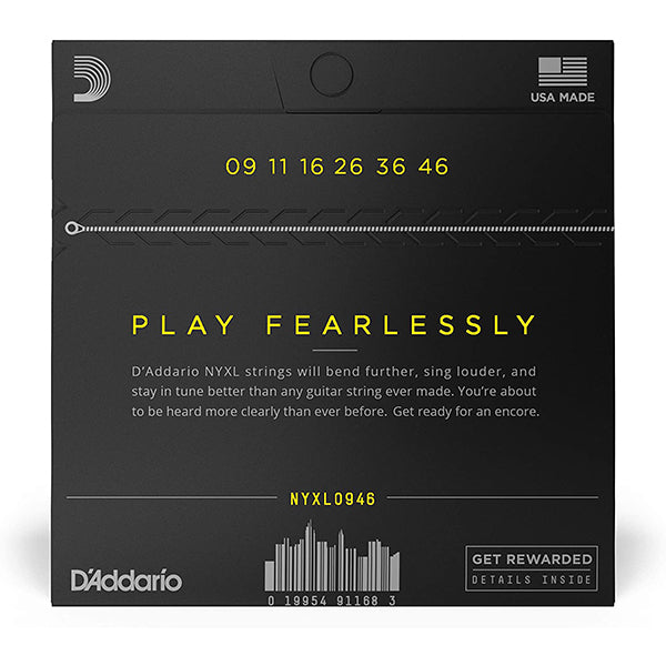 D'addario NYXL0946 Super Light Top Regular Bottom NYXL Electric Guitar String (Daddario D Addario)(9-46)
