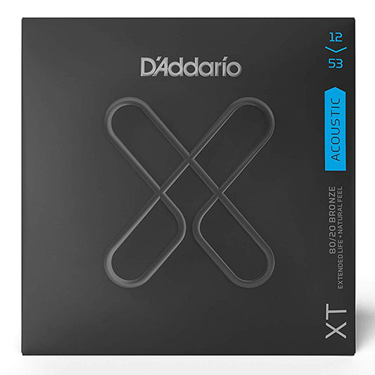 D'addario XTABR1253 XT 80/20 Bronze Acoustic Guitar String Light Daddario D Addario (12-53)